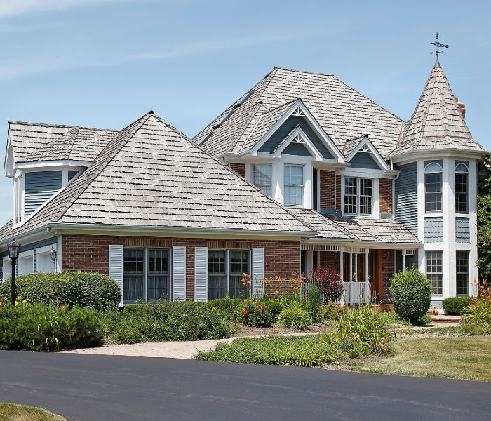 house with cedar shake roofing in Columbia